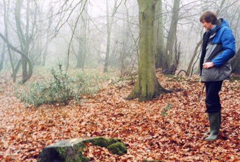 Pablo surveying the first treasure sight at Christmas Common in 1985